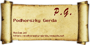 Podhorszky Gerda névjegykártya